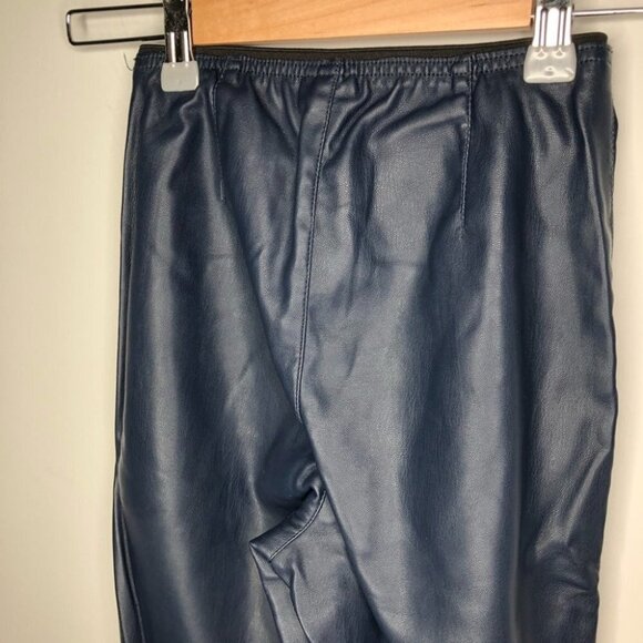 Vero Moda Blue Faux Leather Skinny Pants Size XS - Picture 5 of 8